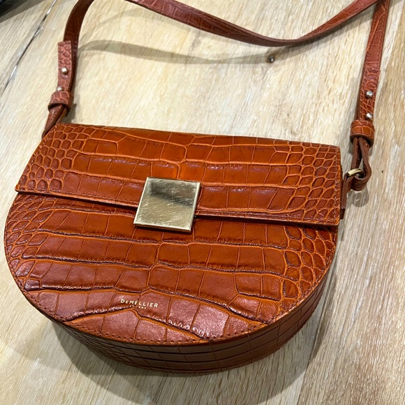 DEMELLIER Mini Oslo Croc-Embossed Leather
